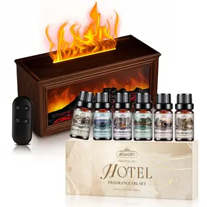 Hotel Scent Diffuser Oils Set – Transform Your Home Into a 5-Star Hotel | 6×10ml Luxury Oils  Upgraded Gift Set & Fireplace Diffuser Bundle Perfect Holiday & Housewarming Gift