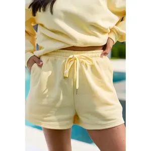 Everyday Ease Yellow Fleece Shorts