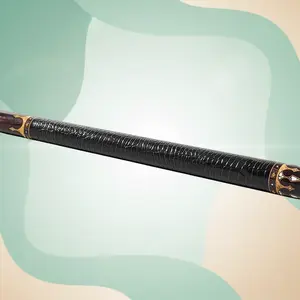 EVO CROWN Ancient Oak Pool Cue with Leather Wrap – Carbon Fiber Shaft, Carbon + Glass Core, Pro Taper, 12.5 mm TIME Standard Tip, 19–19.5 oz, Ultra-Stiff 3/8–8 Joint