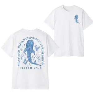 Whale Shark Christian Shirt – Beachy Summer Jesus Tee with Bible Verse Isaiah 432, Ocean Faith Shirt, Unisex Hoodie & T-shirt