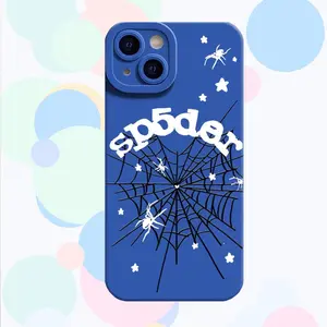 Fashionable Dark Spider Web TPU Soft Phone Case for iPhone 11 12 13 14 15 16 17 Pro Max Plus Air & Samsung S21 S22 S23 S24 S25 S26 Ultra Plus FE, Soft Full Coverage Anti-Drop Protective Cover, Perfect Creative Gift