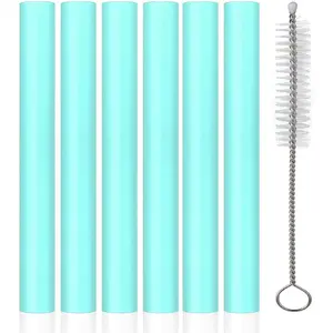 Replacement Straws Compatible with   Freesip 14oz Water Bottle-Accessories Set Include 6  Straw and 1 Cleaning Brush