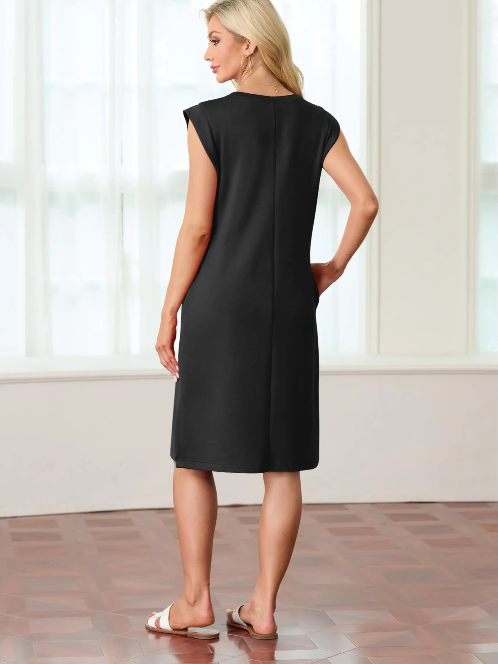 GRECERELLE Women Summer 2026 Round Neck Casual Loose Split Wrinkle-Free Beach Travel Vacation Midi Dress with Pockets - TikTok Shop GRECERELLE Women Summer 2026 Round Neck Casual Loose Split Wrinkle-Free Beach Travel Vacation Midi Dress with Pockets - TikTok Shop