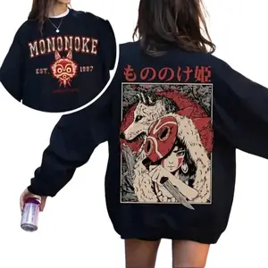 Mononoke Hime Sweatshirt Hoodie T Shirt , Princess Mononoke, Cartoon Sweatshirt, Hayao Miyazaki, Totoro Shirt, Kiki delivery Shirt, Anime Lovers Shirt, Studio Ghibli Merch