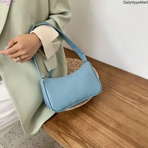 INS-Style Korean Shoulder Bag, Minimalist Underarm Crossbody Purse