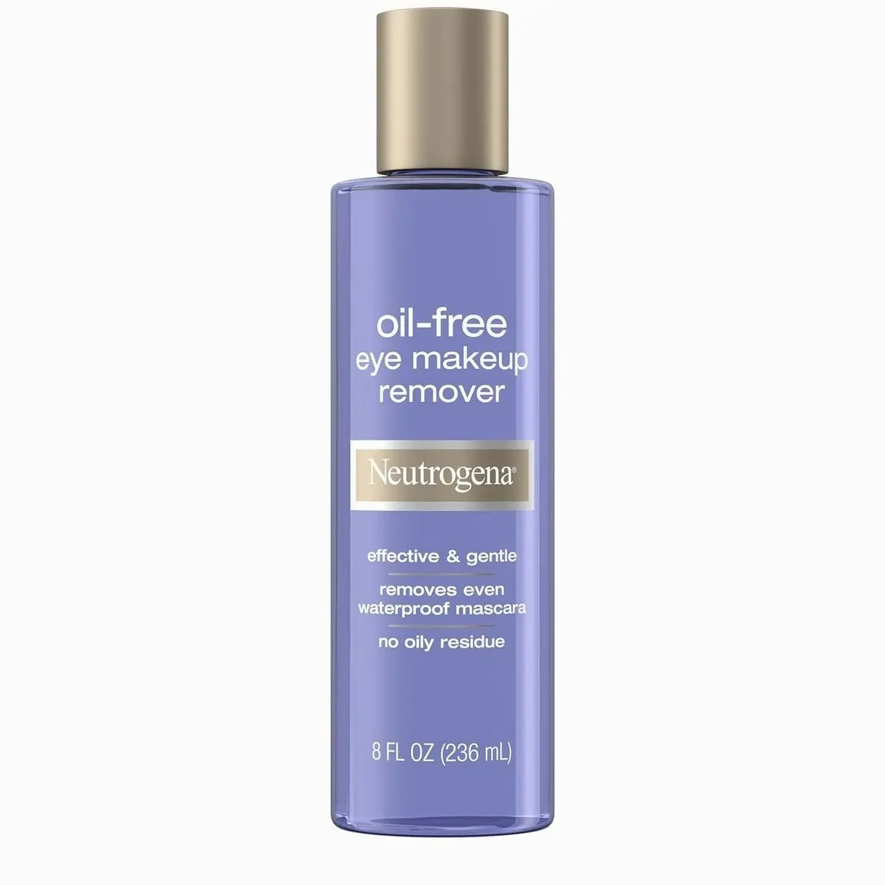 Neutrogena Gentle Oil-Free Eye Makeup Remover & Cleanser for Sensitive Eyes, Dissolves Waterproof Mascara, Non-Greasy Liquid Makeup Remover, Dermatologist & Ophthalmologist Tested, 8 fl. oz