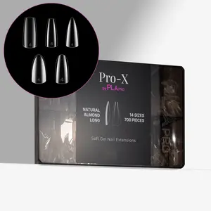 Pro-X by PLA Nail Tip Boxes - 700pcs | 14 Sizes | 5 Shapes | Soft Gel Extension Tips