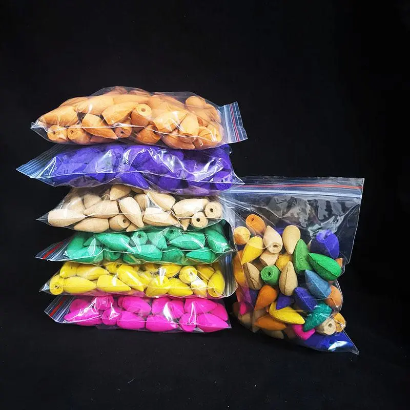 Natural 20pcs/50pcs/100pcs per Bag Backflow Incense Cones Sandalwood Lavender Scents for Home Bulk Sale Jasmine Cone Incense