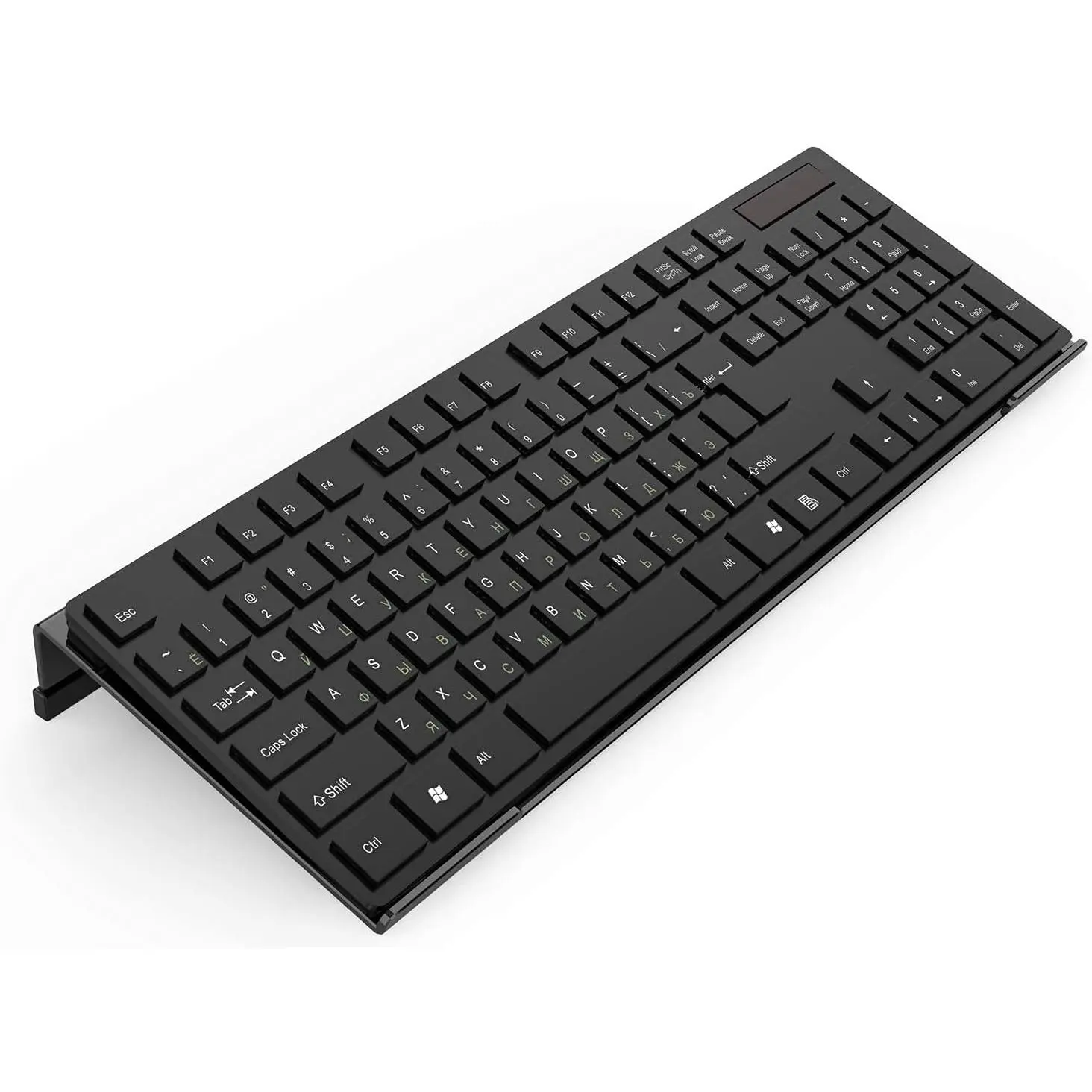X-KBB02 Acrylic Tilting Angle Computer Keyboard Stand - Ergonomic Typing Accessory, Smooth Silicone Non-Slip Case, Black Tray Holder for PC Gaming