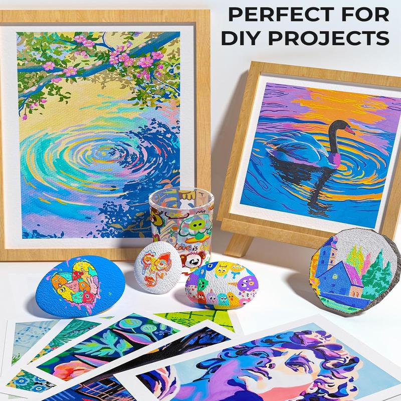 [JusArt] 72 Colors Dual Tip Acrylic Paint Markers, Acrylic Paint Pens with Brush Tip and Fine Tip, Acrylic Pens for Rock Painting, Stone, Glass, Wood, DIY Crafts, Acrylic Paint Markers, Markers for Coloring, Art Supplies, Coloring Supplies