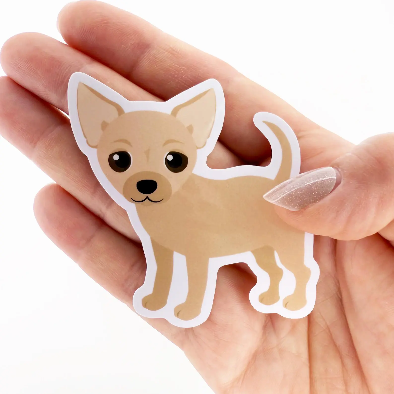 Charming Chihuahua Sticker - Waterproof Die Cut Vinyl - Toy Chihuahuas Stickers - 2.5 Inch Size - Ideal for Laptops & Notebooks