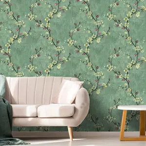 Artistic Floral Peel & Stick Wallpaper, Removable Plum Blossom Contact Paper, Renters Friendly, Mould-Proof, Housewarming Gift
