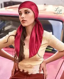 Satin Square  – Silk Feel Hair Ribbon, Headband & Handbag Accessory for Women