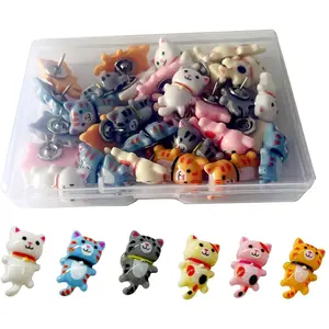 Push Pins for Bulletin Board, Office Supplies Decorative Cute Thumb Tacks for Cork Board Hanging Posters Photos Maps (30pcs)