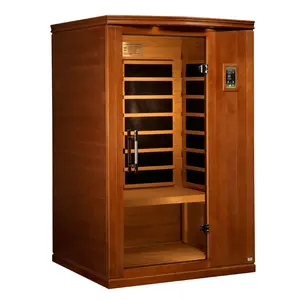 Dynamic Saunas Venice 2-Person Low EMF FAR Infrared Sauna, Canadian Hemlock Wood