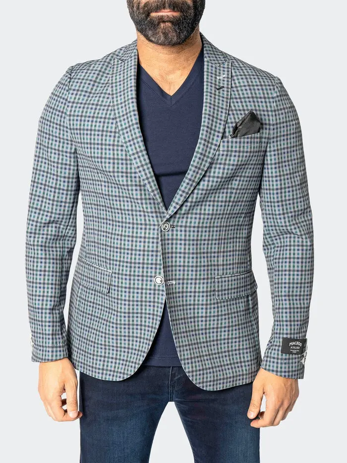 Maceoo Blazer | Blazer Unconstructed Descartes GinghamIrish Green