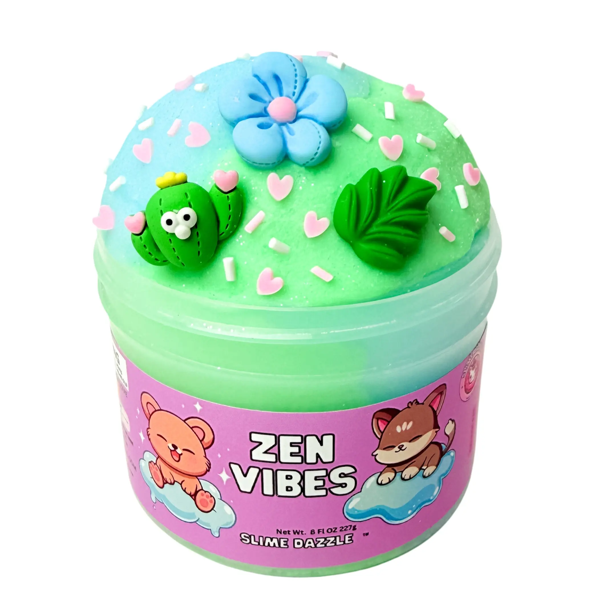 Zen Vibes Cloud Slime Blue & Light Green | Fresh Calming Scent | Non-Sticky | 8 fl oz Zen Vibes Cloud Slime Blue & Light Green | Fresh Calming Scent | Non-Sticky | 8 fl oz