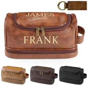 Men's Toiletry Bag Handheld Large Capacity Storage Bag Hangable Toiletry Organizer Bag for Business Travel Convenient Storage Bag