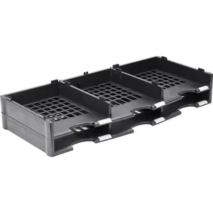 Modular 6-Compartment Literature Organizer Add-On Unit, Black