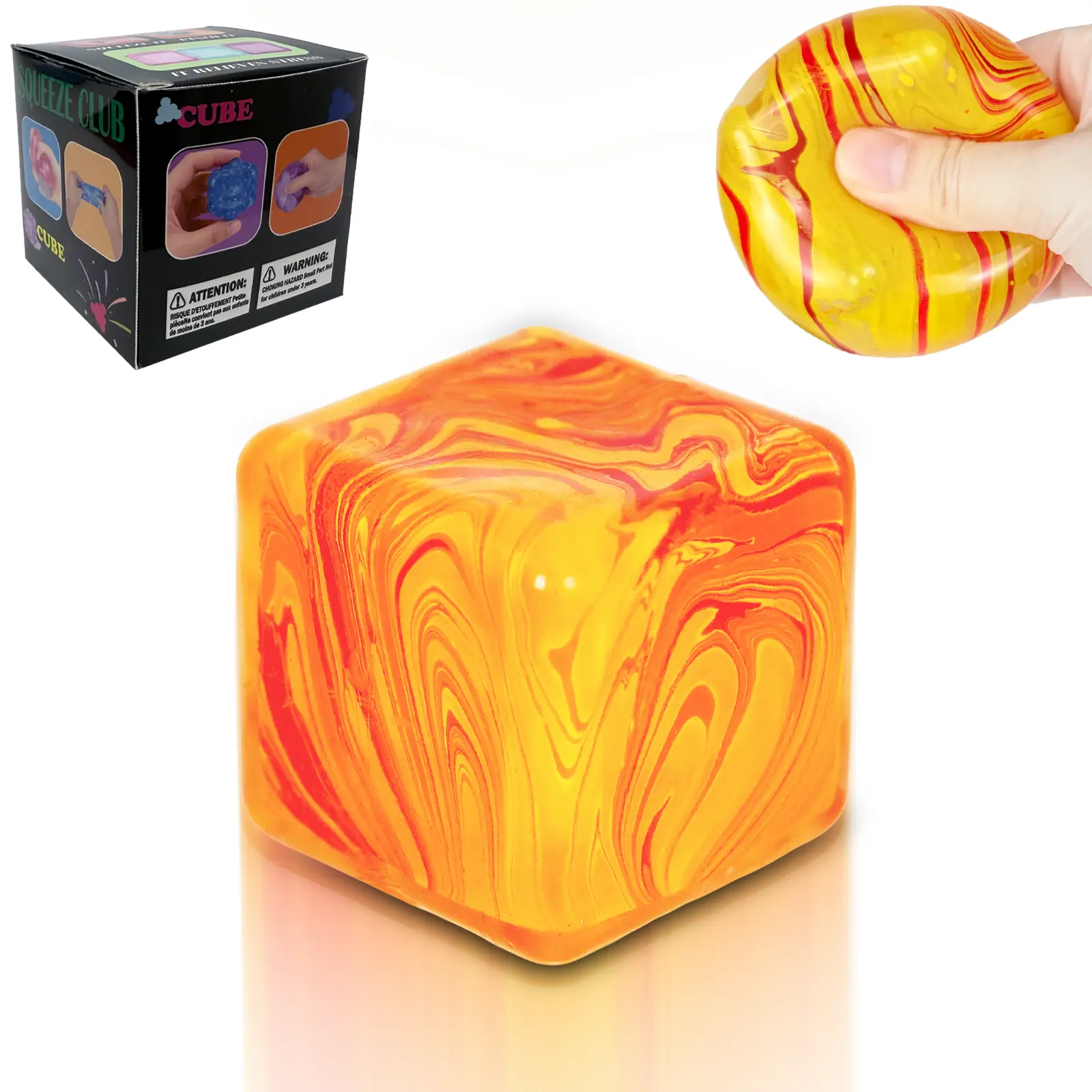 2.16in Wonder Waves Texture Berg Teenie Stress Ball Fidget Toy - Stress Relief, Fun & Relaxing for Kids, Adults