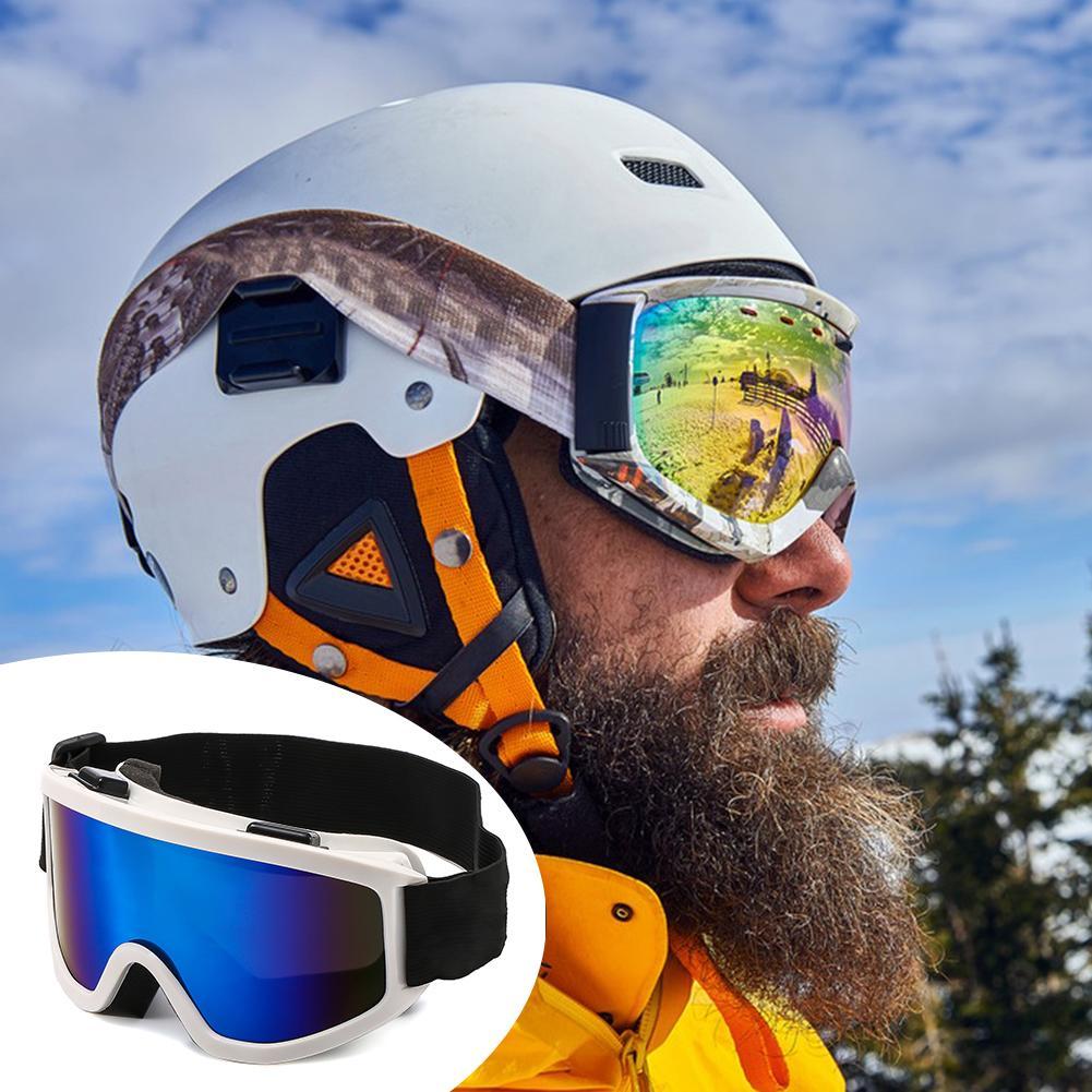 Large Frame Ski Goggles for Men Women Colorful Lens Anti-Fog UV Protection Snowboard Goggles Wide Vision Impact Resistant Snow Goggles for Skiing Snowboarding Winter Outdoor Sports Mountain Riding