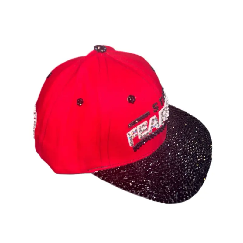 Nikki Bella WWE Stay Fearless Bling Baseball Hat In Jet Black Crystals  New Nikki Bella Stay Fearless Rhinestone & Luxe Crystal Baseball  main image 4