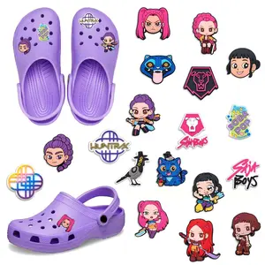 K-Pop Devil Hunter DIY Shoe Accessories, PVC Shoe Decorations, Party Gift, Shoe Charms Set (18PCS), Birthday Present, Fashionable Footwear Accessory