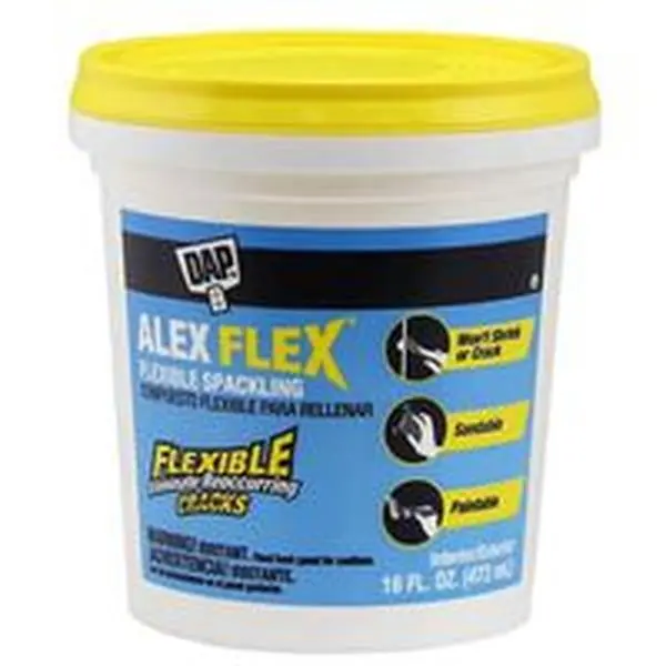 DAP Flexible Spackling Compound for Drywall Hole Repair - 1.8308 lbs, Low Odor, Eliminates Reoccurring Cracks, Spreads Easily, Paintable, Delivers Smooth Finish