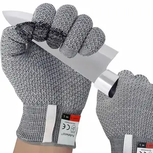 Premium Food-Grade Cut-Resistant Gloves — Level 5: Meat-Cutting Gloves for Chefs and Butchers — Perfect for the Kitchen; Cut-Resistant Gloves for Carpentry; Exceptional Comfort and Flexibility