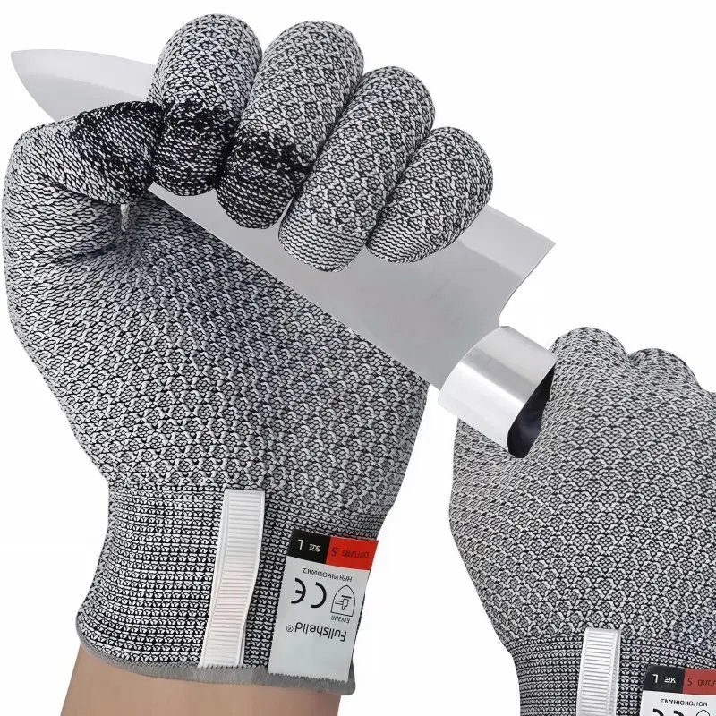 Premium Food-Grade Cut-Resistant Gloves — Level 5: Meat-Cutting Gloves for Chefs and Butchers — Perfect for the Kitchen; Cut-Resistant Gloves for Carpentry; Exceptional Comfort and Flexibility