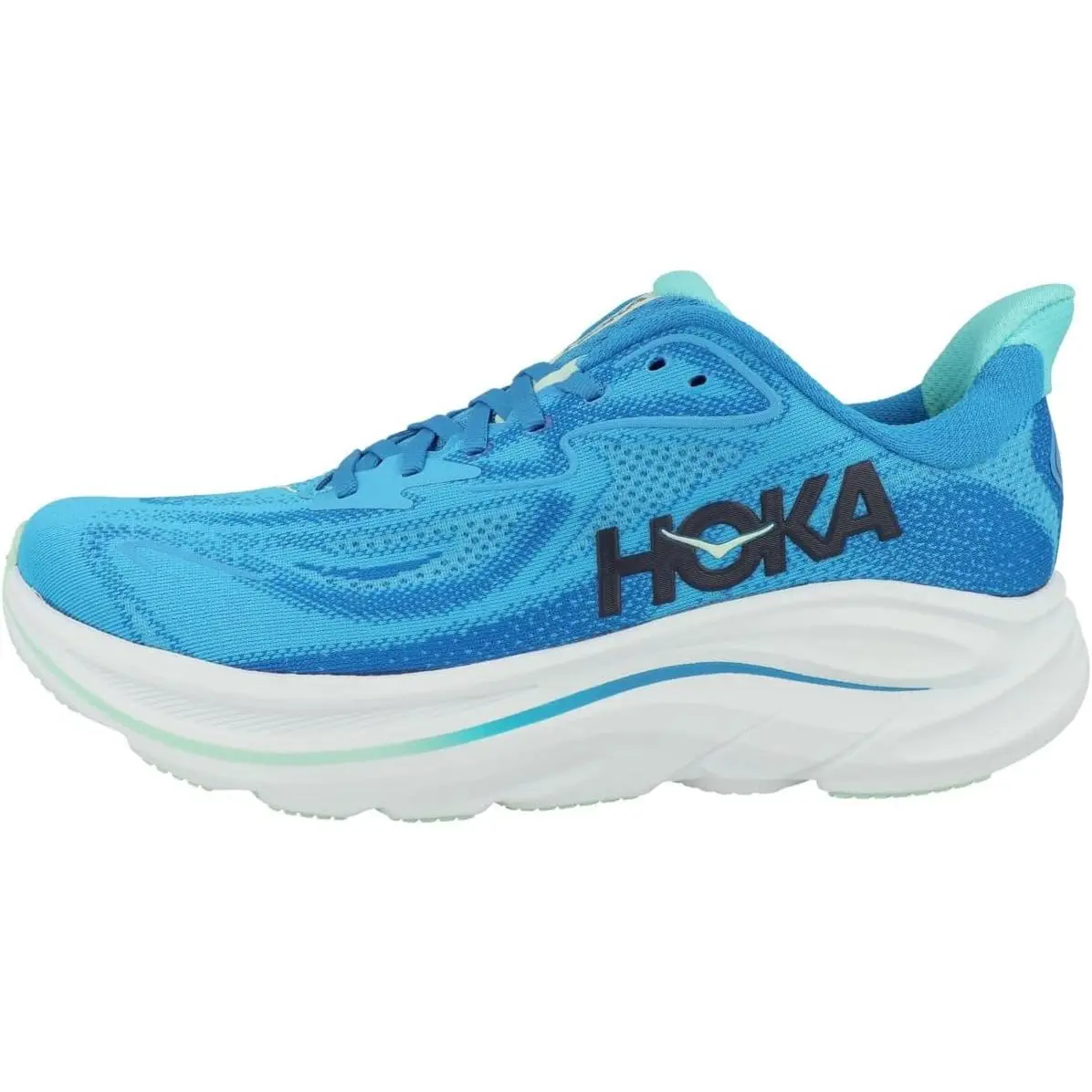Hoka One Mens Clifton 10 Road Running Shoes - Blue/Skyward Blue 1162030-HSK