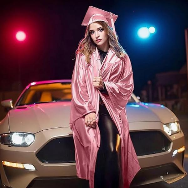 Shiny Adult Grad Cap, Gown & Tassel Set | Ideal for High School & Bachelor Graduates