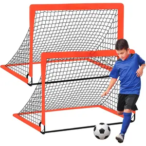 2 Pack 4' x 3' Soccer Goal Net Set, Pop Up  Practice Soccer Goals for Indoor and Outdoor.Portable Soccer Net with Carrying Bag & Ground Pegs,  for Backyard, Field, Court