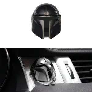 Mando Style Universal Car Engine Start Stop Button Cover Anti-Scratch Push Start Button Protective Cover 3D Cool Car Interior Accessories (Black)