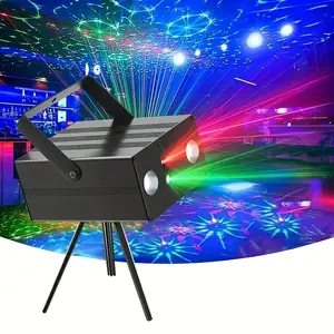 1pc dual LED party lights, laser lights, voice controlled self flashing, remote control mode switching, holiday celebrations, Christmas party lights, wedding parties, KTV Easter, shopping carnival, Independence Day event lights