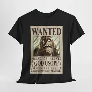 One Piece Wanted Poster - God Usopp (Wano/Egghead) Graphic T-Shirt | Unisex Anime Graphic Tee