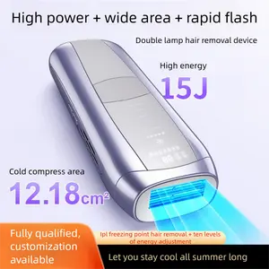 IPL Laser Hair Removal Device with Sapphire Ice-Cooling Technology for Women & Men, Painless & Long-Lasting Hair Remover for Full Body Use at Home, Safe on Face, Bikini Line, Armpits