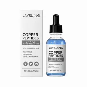 GHK-Cu Copper Facial Serum - Lightweight Daily Moisturizer with Hyaluronic Acid, Skin Repair, Collagen Boosting, Tightening, Hydrating - Fragrance-Free