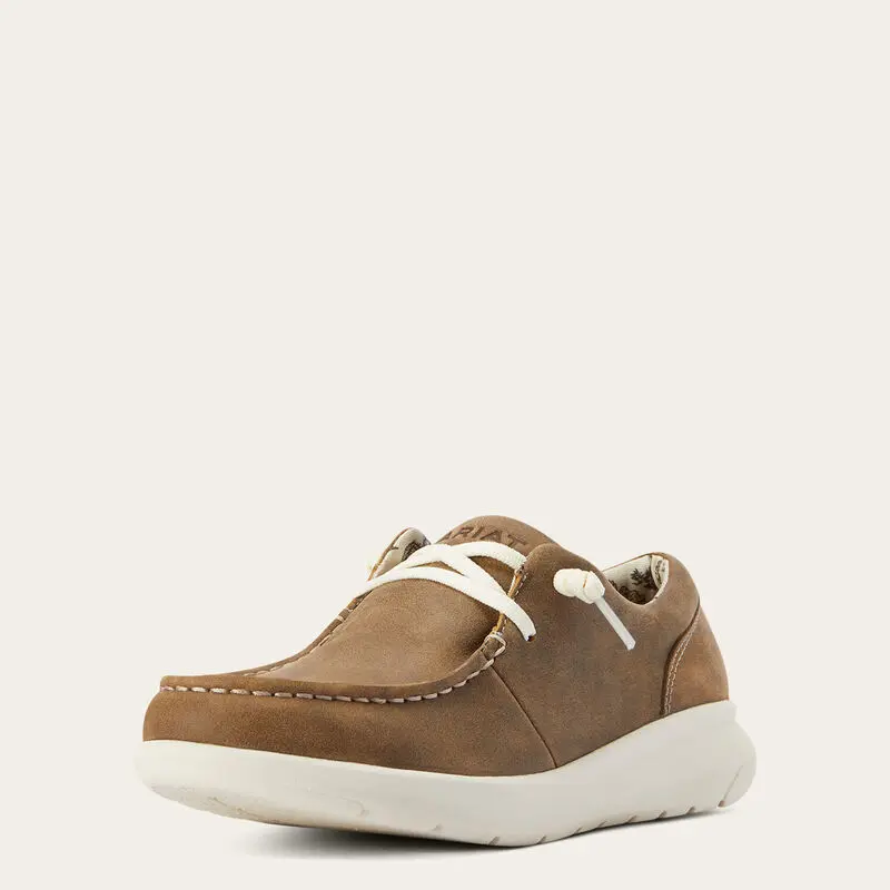 Ariat Women's Hilo Walking Shoes, Bomber Style Suede and Leather Slip-On, Low Top Lightweight Cushioned Trainer
