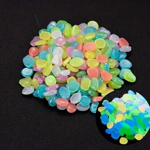 1000 Colorful Glow Stones, Garden Decor, Aquarium Artificial Glow Stones, Bonsai Decoration Stones, Outdoor Lawn Patio Porch Decor