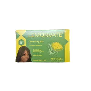 Mitchell Lemonvate Exfoliating Soap Bar 200g for All Skin Types Reveals Radiance Cleansing Bar