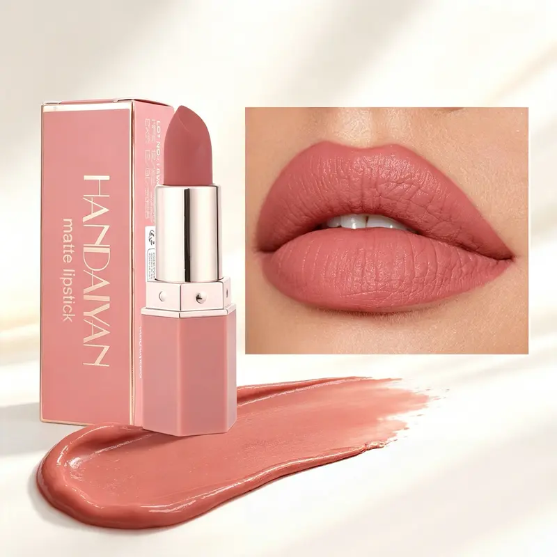 Women's Soft Matte Lipstick (Regular Ed., Stick Shape) - #01 Honey Peach, 3.5g Long-Wear Moisturizing Lip Color Cosmetic, Lip Care Makeup Accessory for Beauty & Personal Care