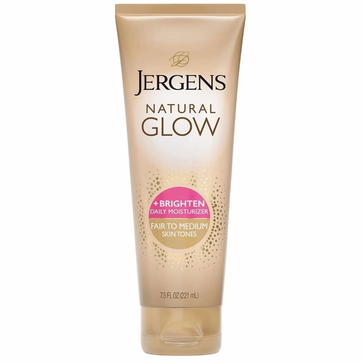 Jergens Natural Glow Self Tanner Body Lotion, Sunless Tanning, Fair to Medium Skin Tone, Daily Moisturizer with Coconut Oil, Vitamin E and Antioxidants, 7.5 Oz