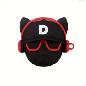 2026 New For Airpods 4-Red Bulldog AirPods Case: Durable, Compatible with Pro & 2nd Gen - Ideal Gift for Any Occasion