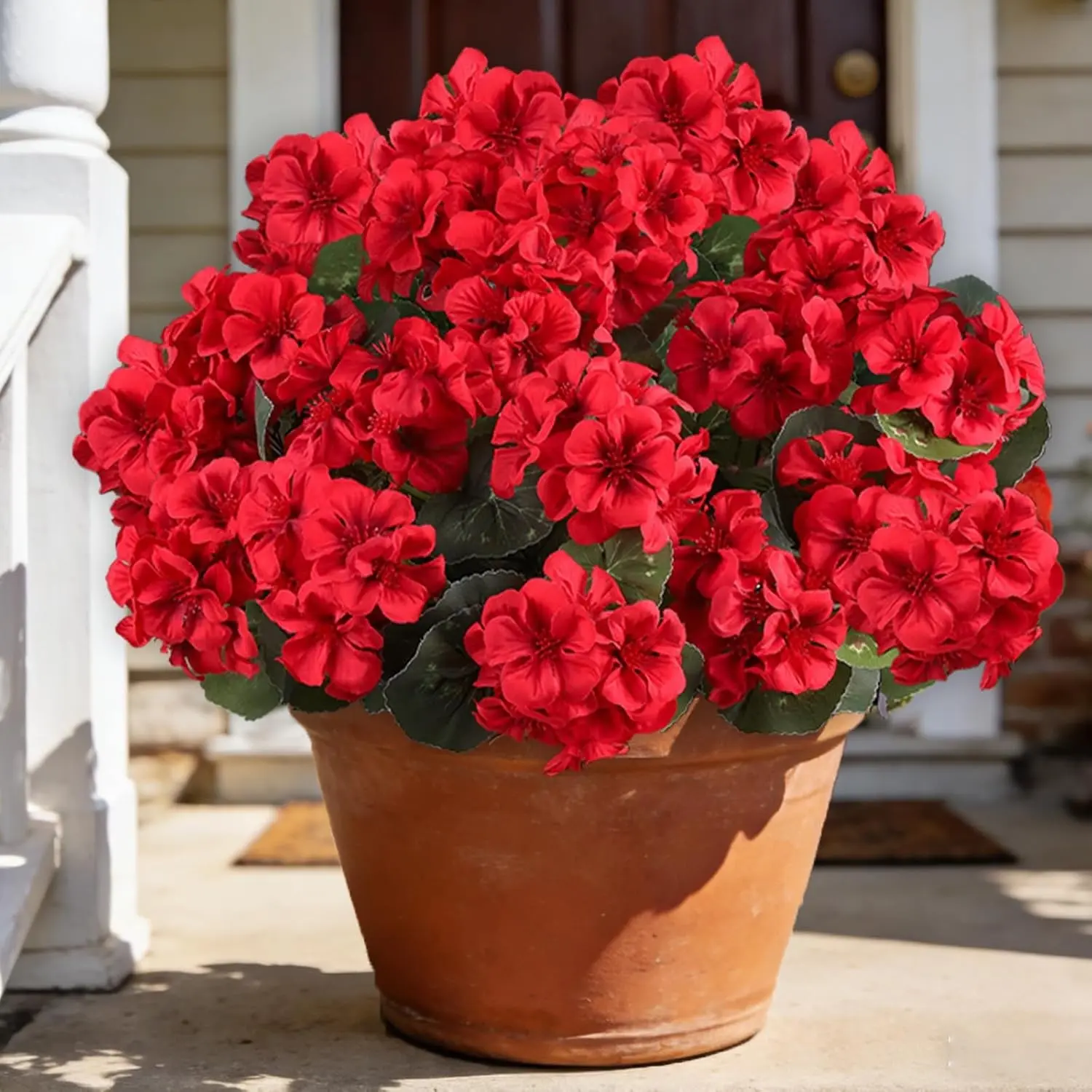 Outdoor Artificial Flowers, Decorative Plants, Artificial Flower Decorations, Artificial Plant Set, 6 Bundles Fake Silk Ivy, Fade-Resistant Plastic Flowers, for Outdoor Pots, Hanging Baskets, Porch, Patio Decor, Window, Ornaments