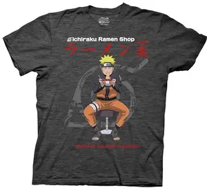 Ripple Junction Naruto Shippuden Short Sleeve T-Shirt Ichiraku Ramen Shop Anime Crew Neck Officially Licensed