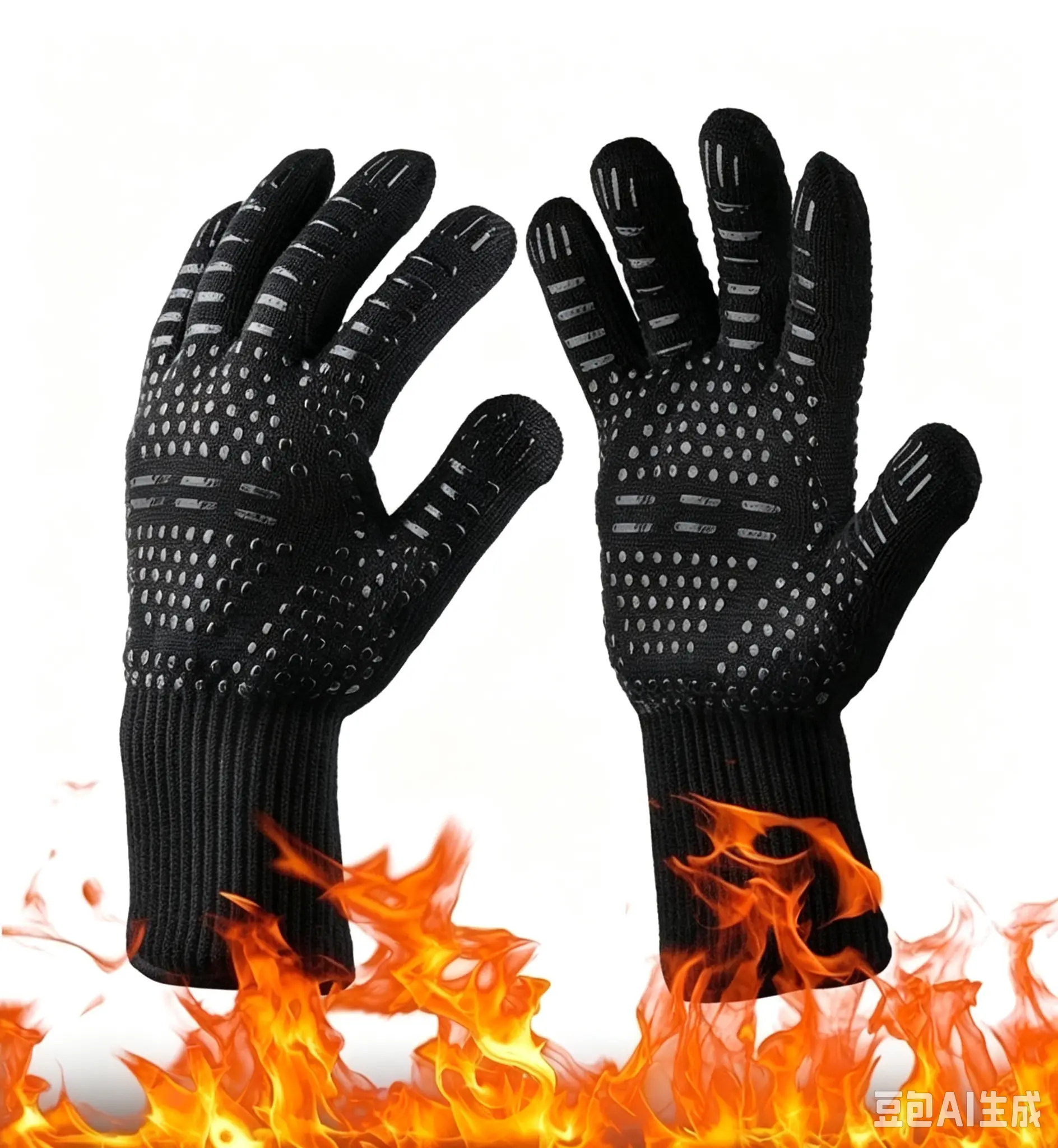 BBQ Gloves Heat Resistant Cooking 932°F Grilling Gloves for Barbecue Grilling Oven Baking Camping Smoker Bakeware
