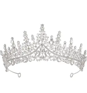 Silver Crystal Queen Tiara, Crowns for Women, Girls Birthday Crown, Queen Headband, Princess Bridal Crown, Hair Accessories, Happy Birthday Party Decorations, Mom Birthday Gift