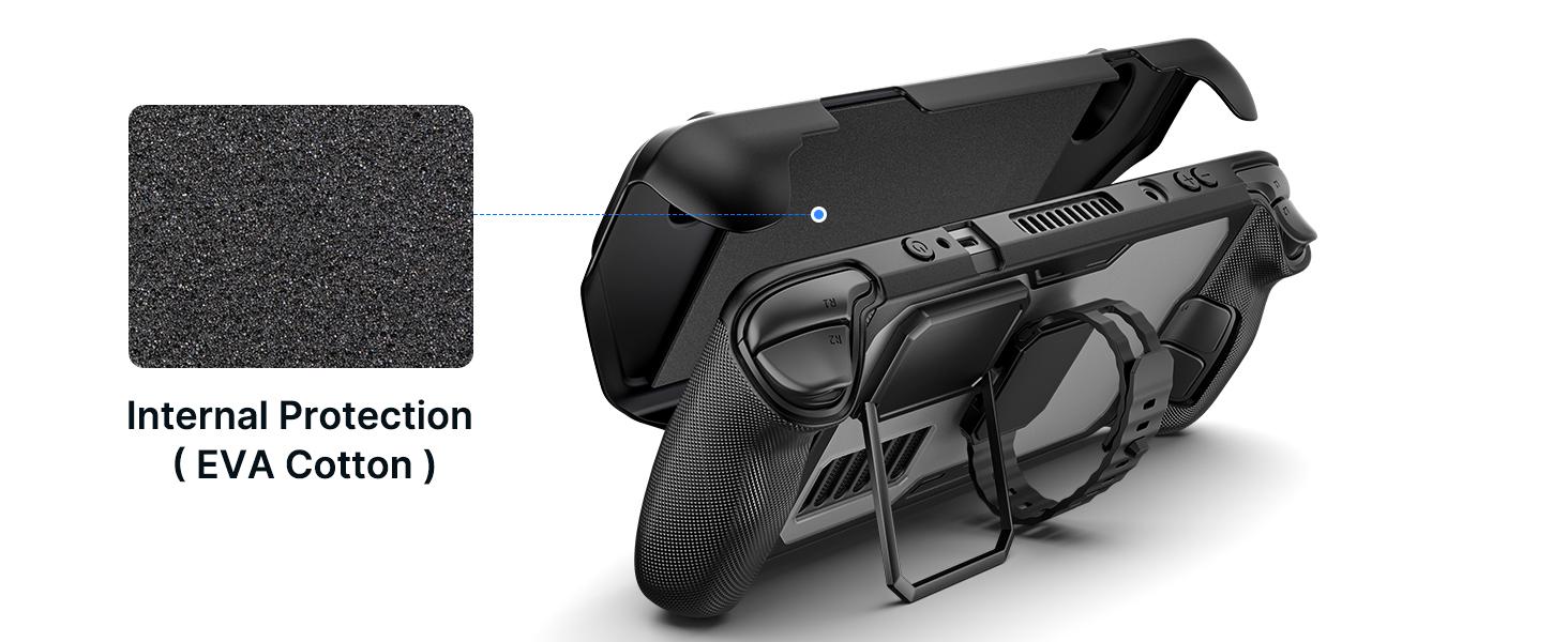 JSAUX ModCase for Steam Deck Modular Steam Deck Case with Removable Front Case Valve Steam Deck Accessories Includes Case, Mask, Metal Stand and Strap