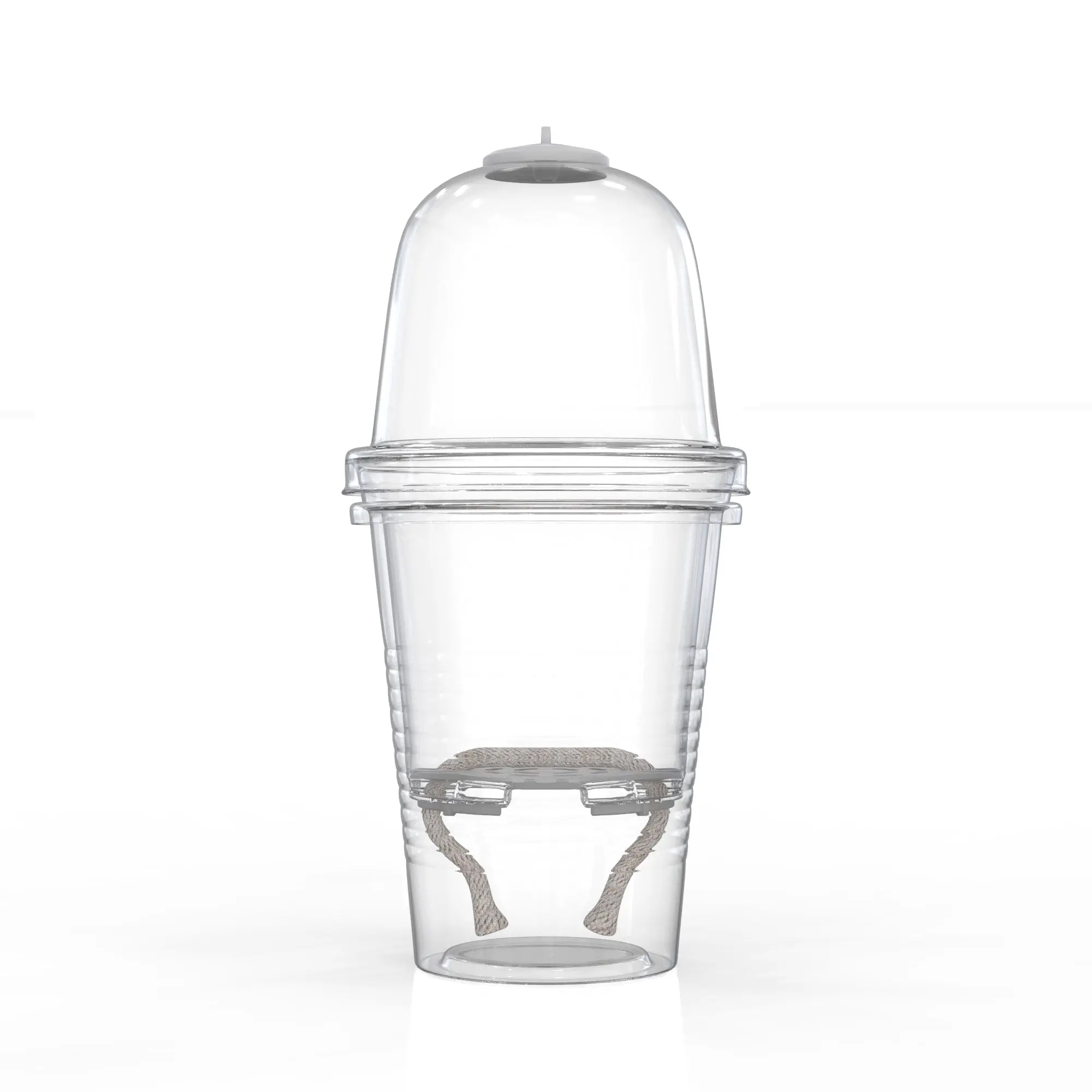 Clear 3-Inch Self-Watering Cup with Dome & Wick